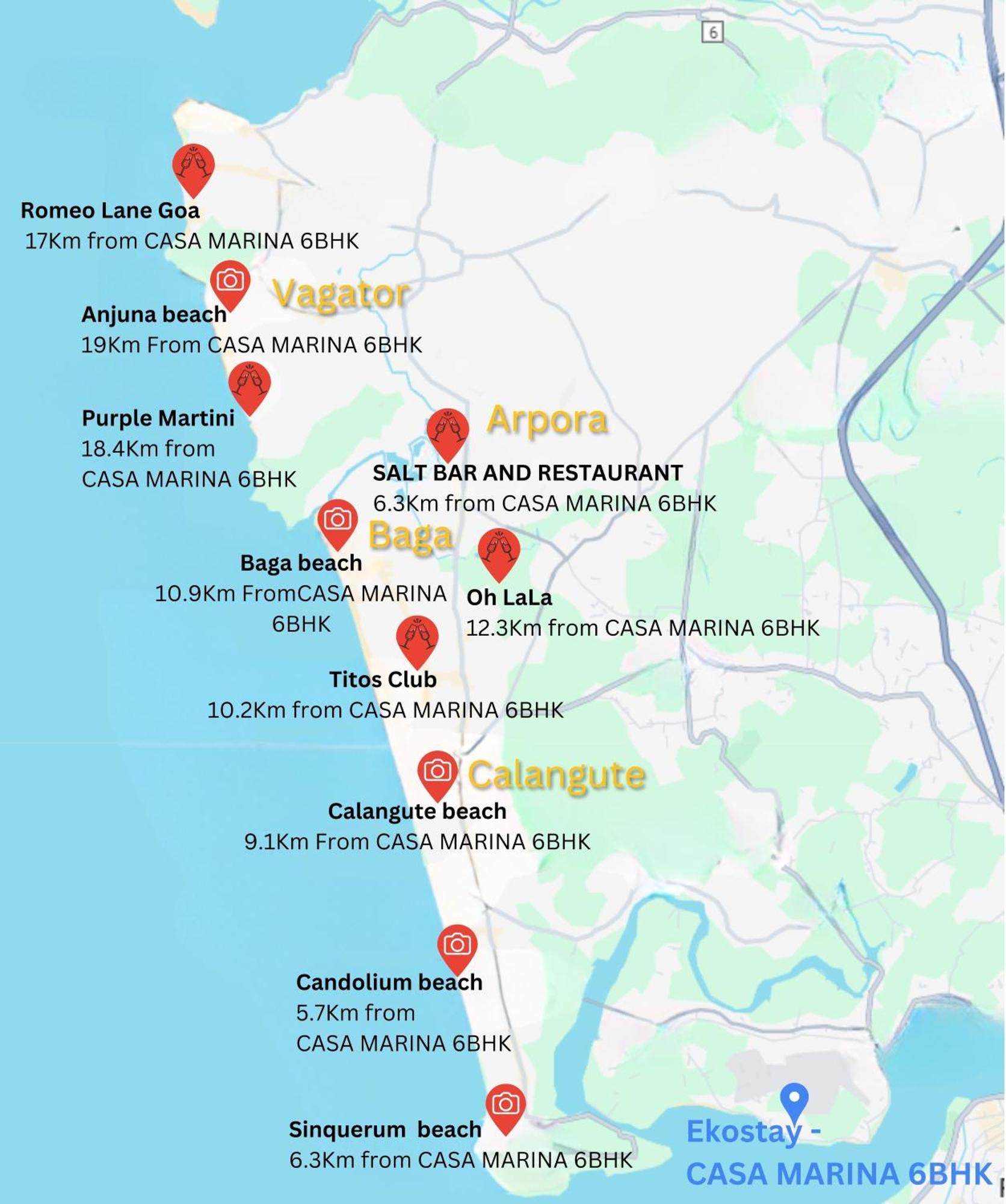 Ekostay Luxe - Casa Marina Candolim Bagian luar foto